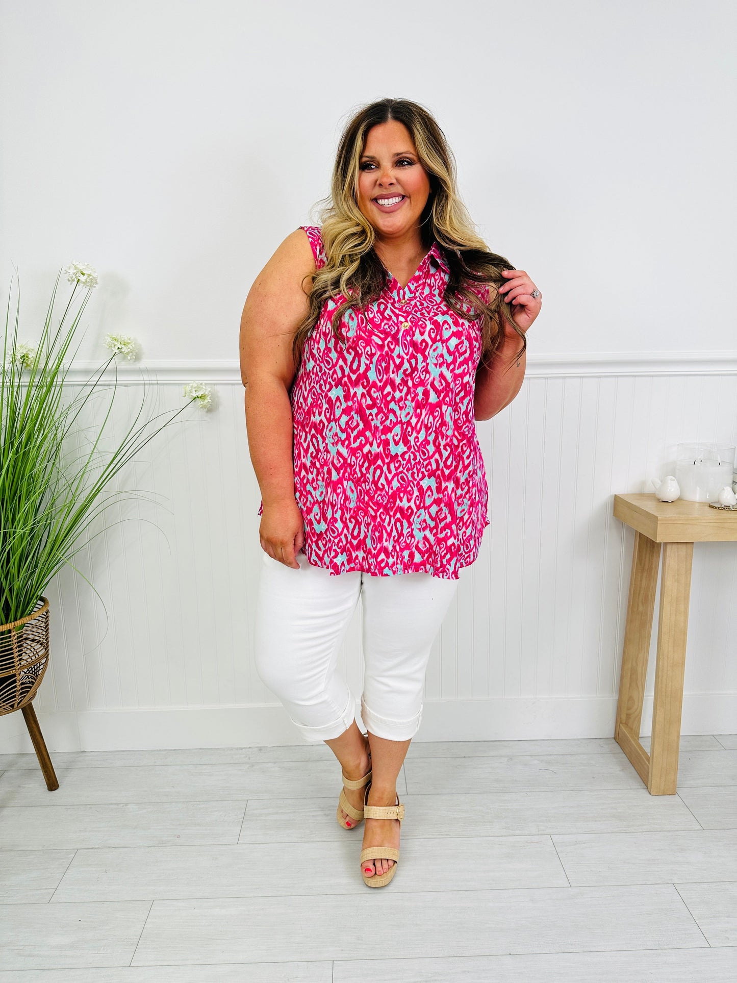Styled For Summer Tank Top In Delray Beach Print