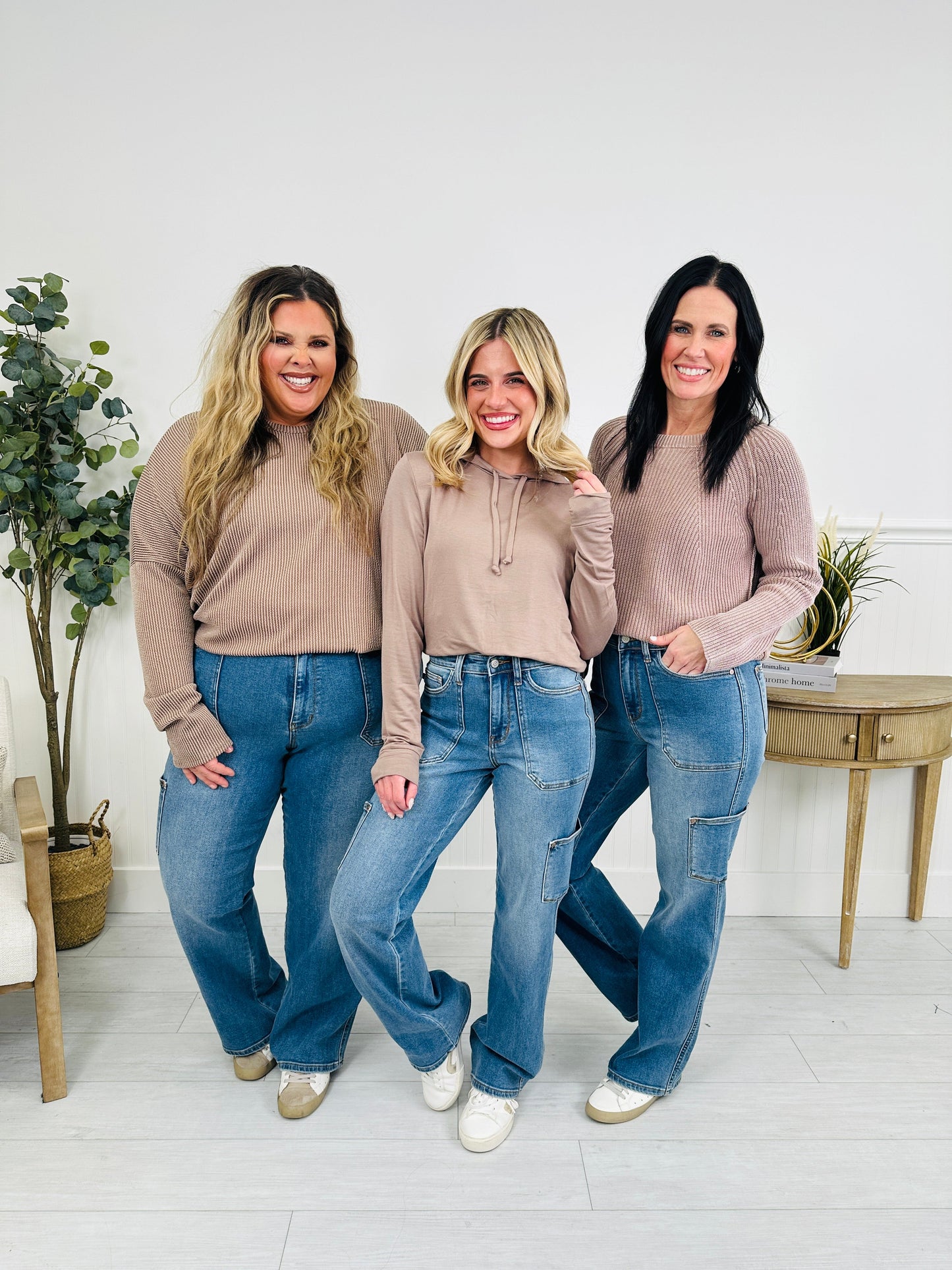 Judy Blue Cool and Collected Cargo Straight Jeans