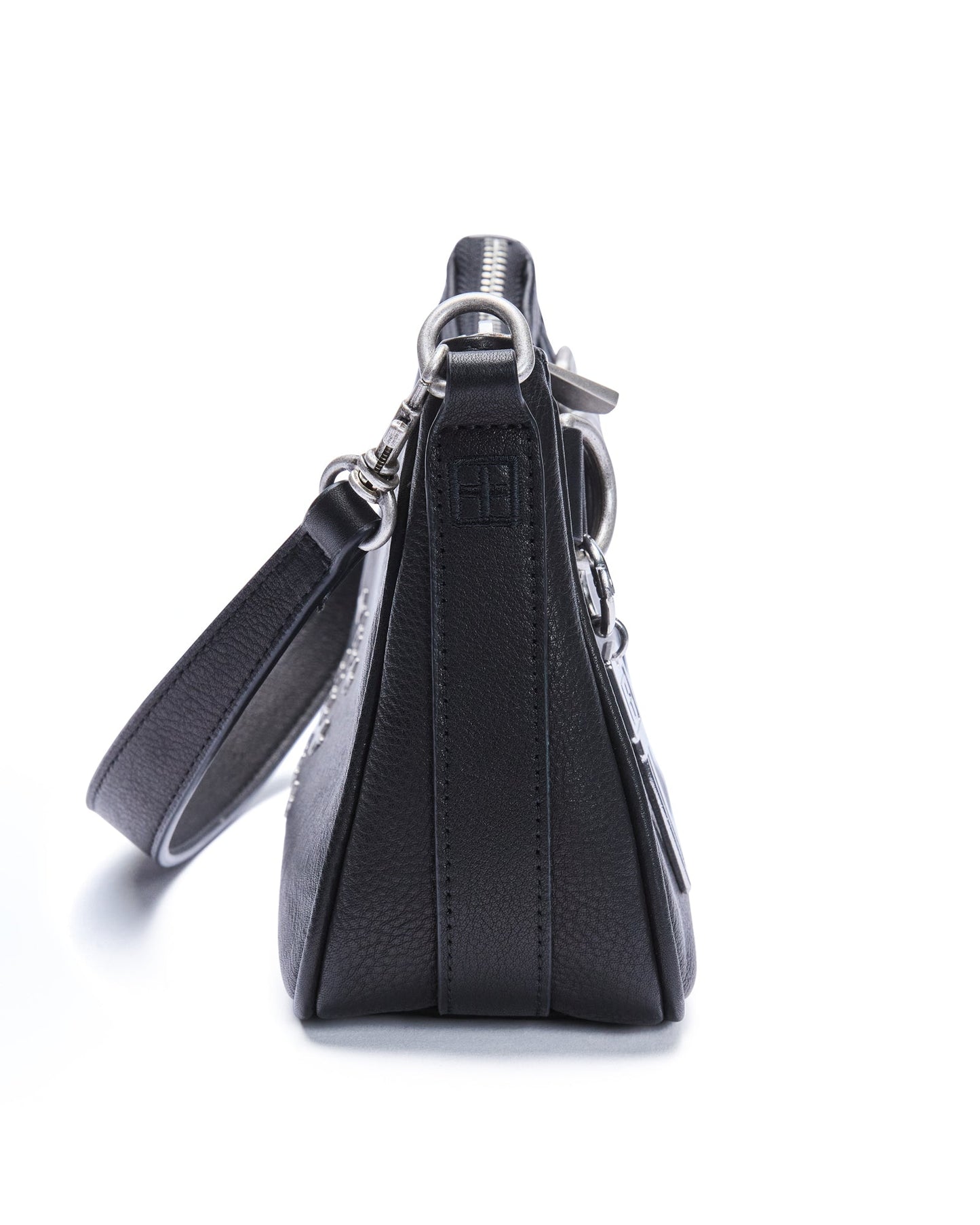 TRASH BAG MINI BLACK LEATHER