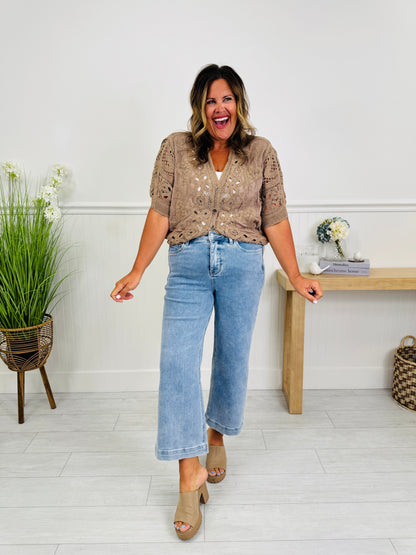 Triple the Comfort Cropped Wide Leg Jeans in Three Inseams