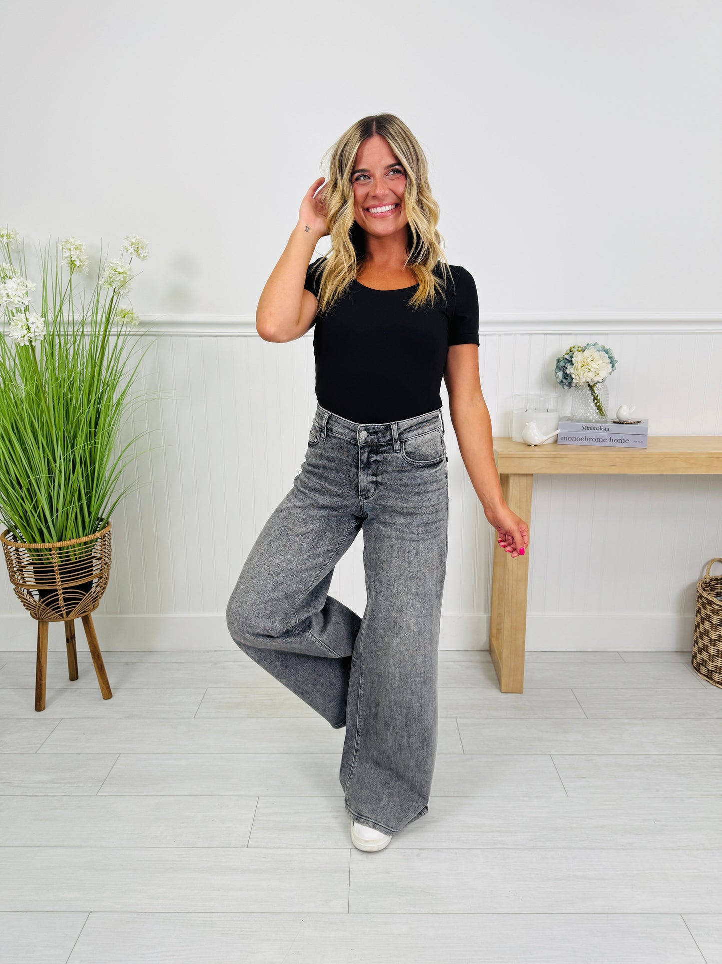 Judy Blue Smoke Show Palazzo Wide Leg Jeans