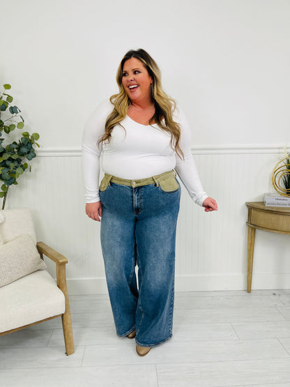 Judy Blue Corduroy Crush Straight Leg Column Jeans