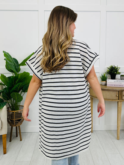 Earn Those Stripes Cardigan In Black