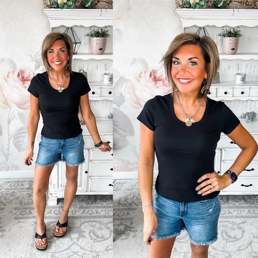 Could Go Back Short Sleeve Tee - Black