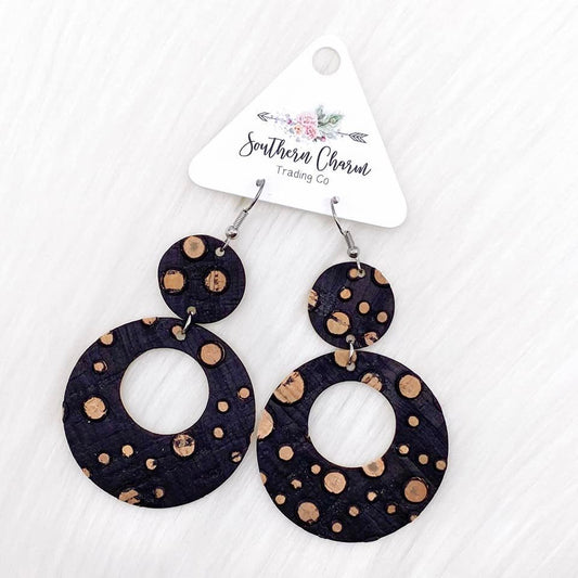 Black Moonshine Double O's Corkies Earrings