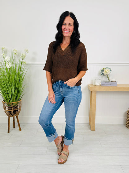 Show Up In Style Tummy Control Cropped Straight Jeans