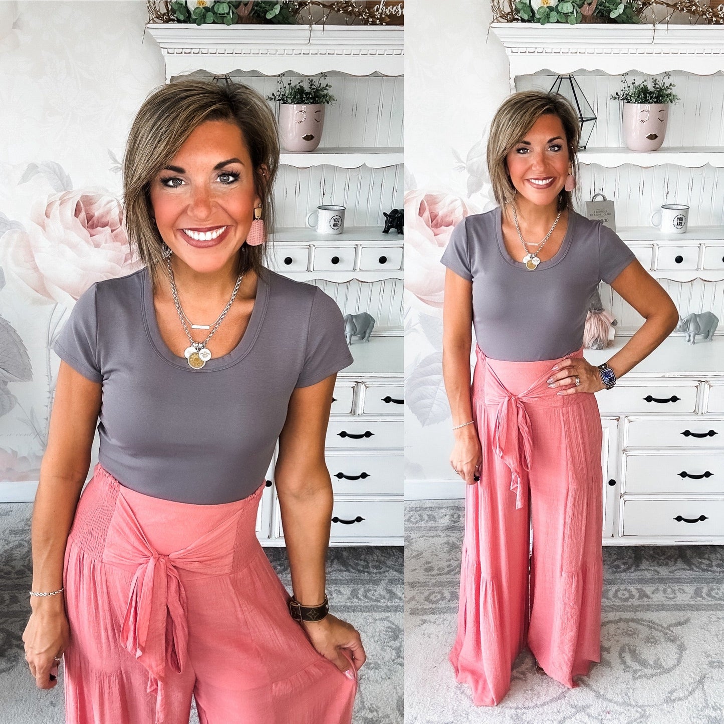 Could Go Back Short Sleeve Tee - Charcoal