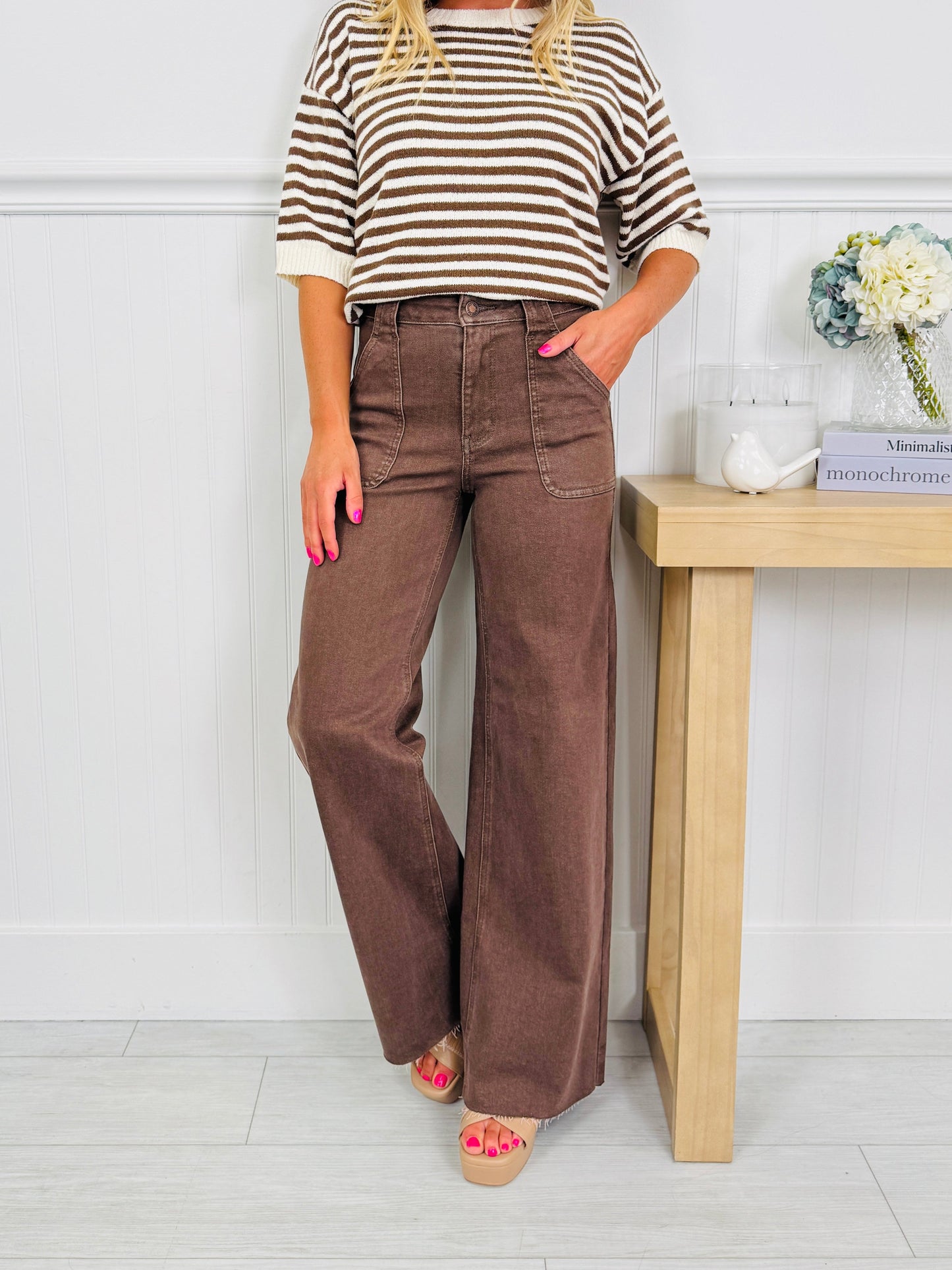 Judy Blue Box of Chocolates Retro Wide Jeans