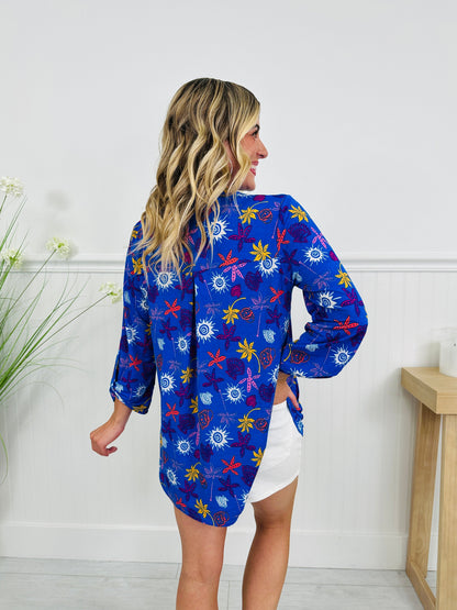 Sweet Like Spring Top in Key West Print