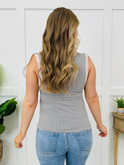 Sideline Style Tank Top In Light Grey