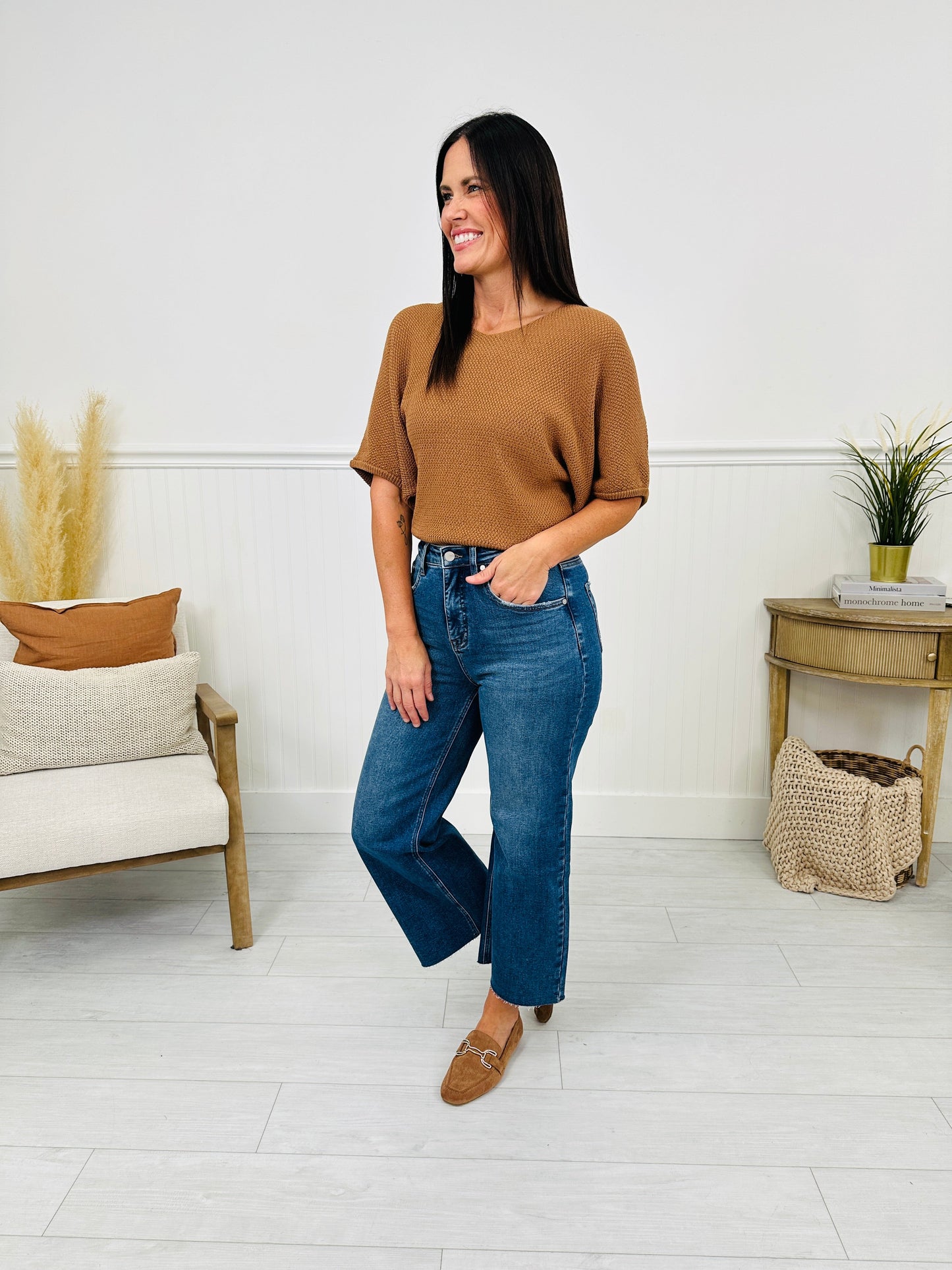 My Everything Cropped Wide Leg Tummy Control Jeans