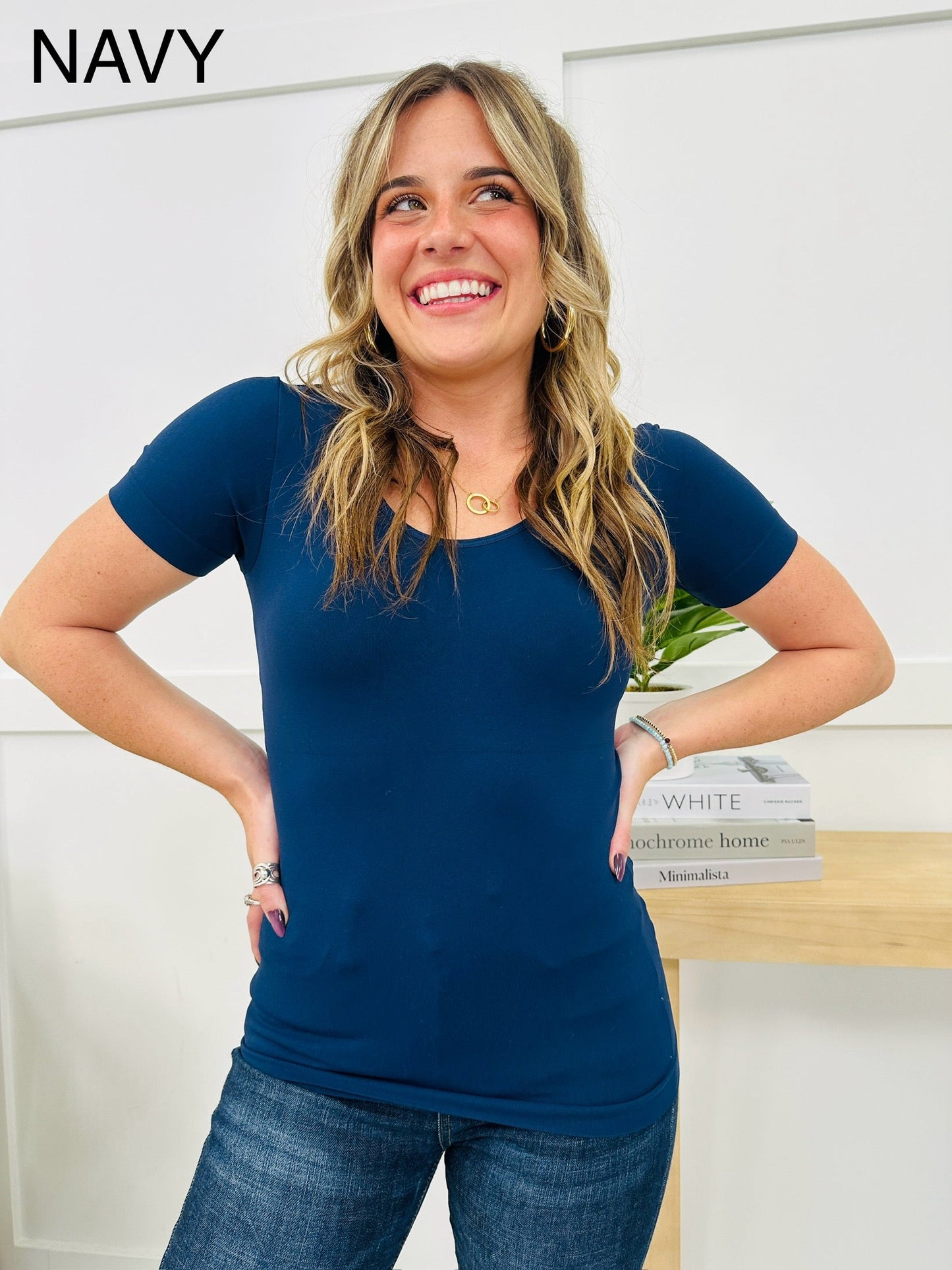 Seamless Reversible V Neck Shapewear Top In Multiple Colors
