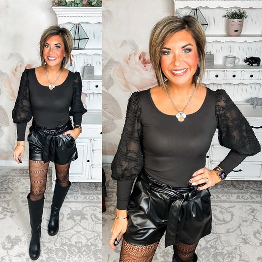 Have a Hope Faux Leather Shorts
