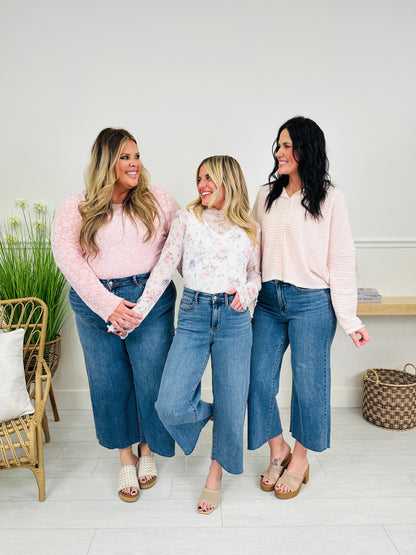 Judy Blue Fresh Start Wide Leg Cropped Jeans