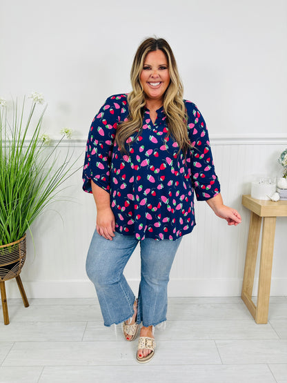 Sweet Like Spring Top in Plant City Print