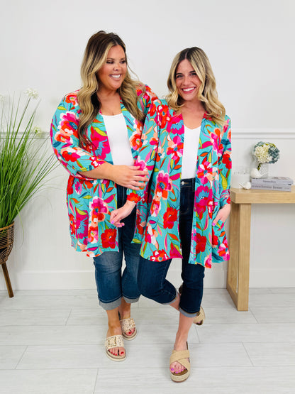 Layered in Spring Cardigan In Floral Print