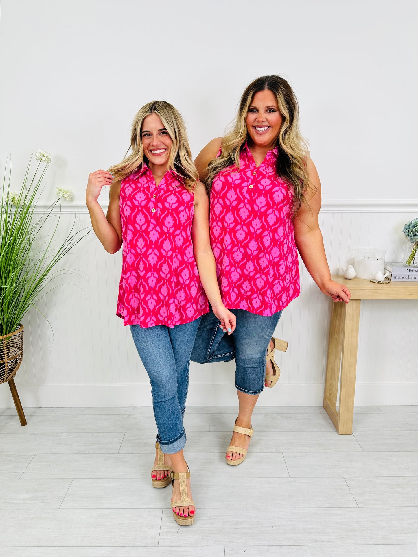 Styled For Summer Tank Top In Boca Raton Print