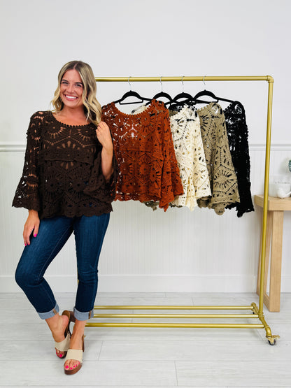 Casually Crochet Top In Multiple Colors