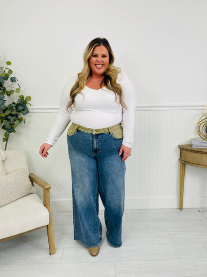 Judy Blue Corduroy Crush Straight Leg Column Jeans