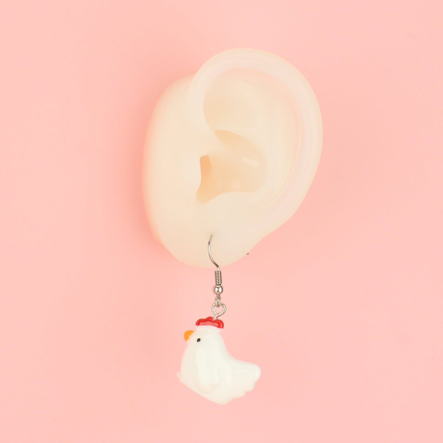 Cock-A-Doodle Chicken Earrings
