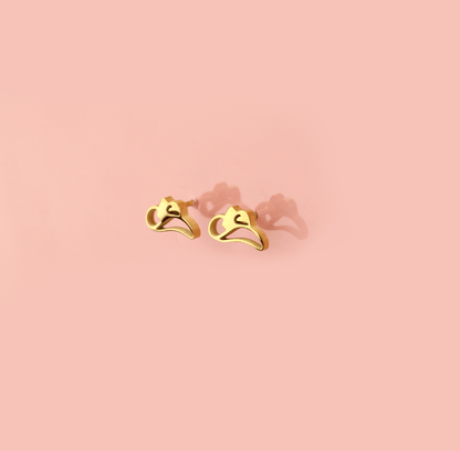 Cowboy Hat Stud Earrings (Gold Plated)