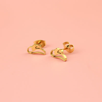 Cowboy Hat Stud Earrings (Gold Plated)