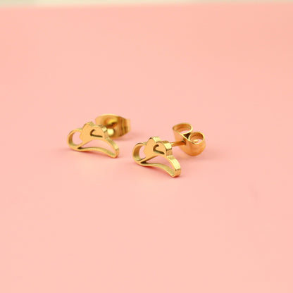 Cowboy Hat Stud Earrings (Gold Plated)