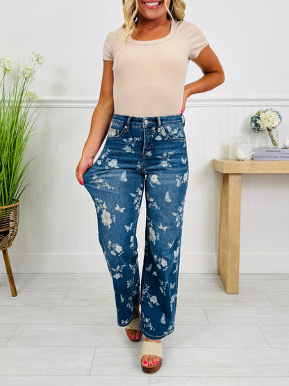 Garden Party Tummy Control Wide Leg Jeans