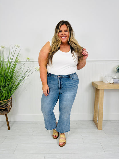 Kick Back And Relax Kick Flare Cropped Jeans