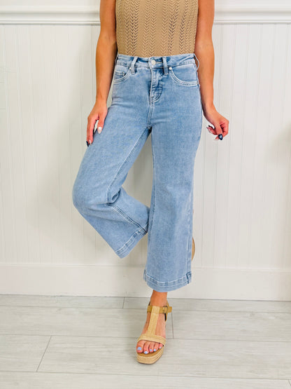 Triple the Comfort Cropped Wide Leg Jeans in Three Inseams