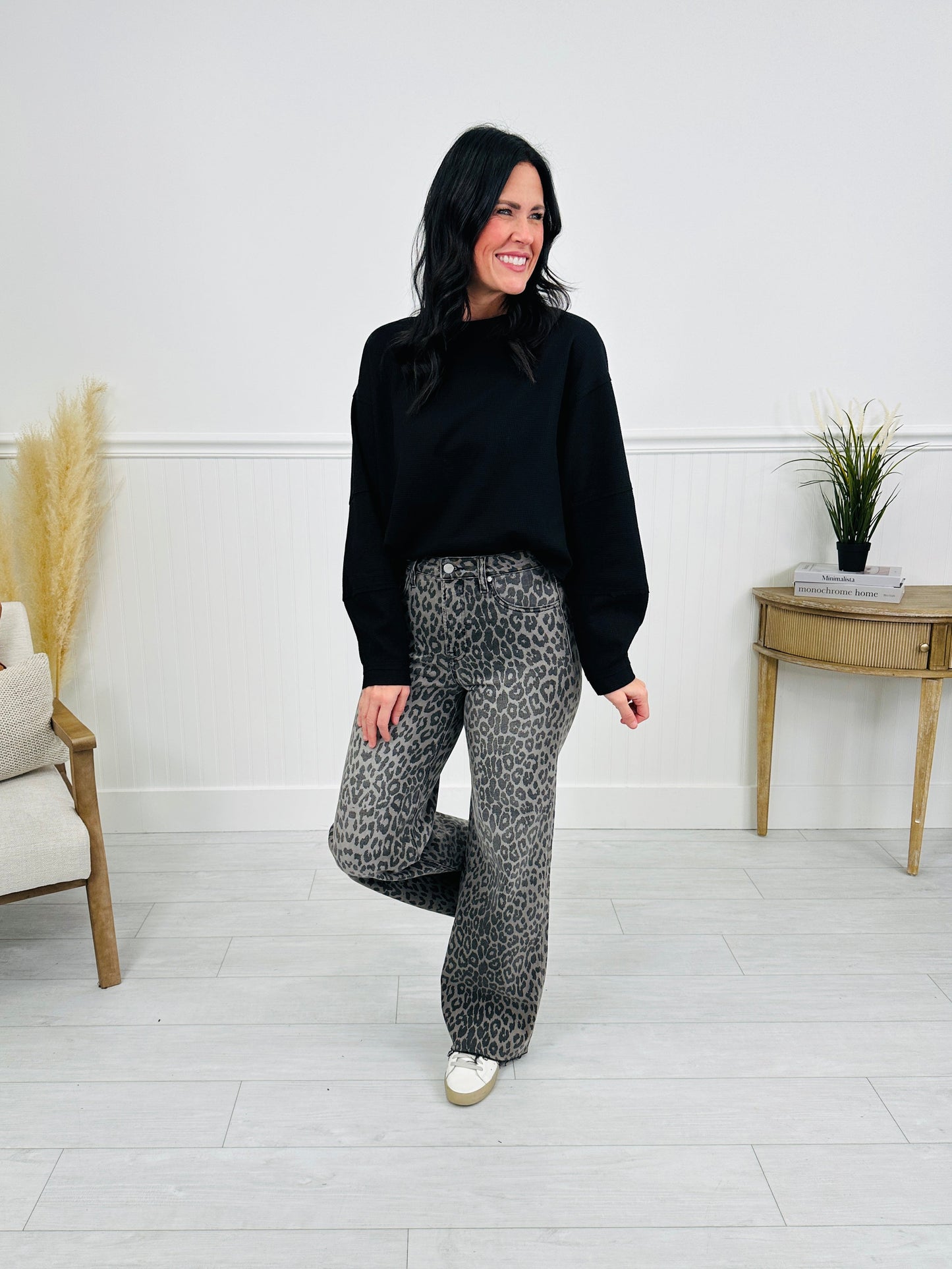 Wild Thing Tummy Control Grey Leopard Jeans