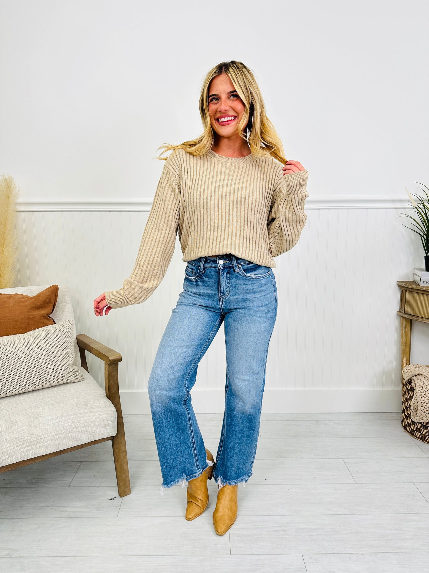 Fashionably Late Straight Tummy Control Jeans