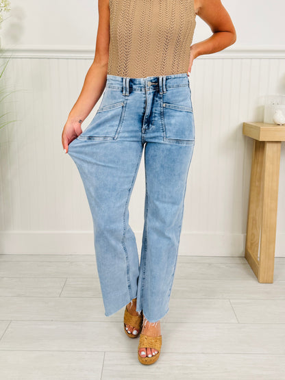 Summer Mood Cropped Wide Leg Jeans
