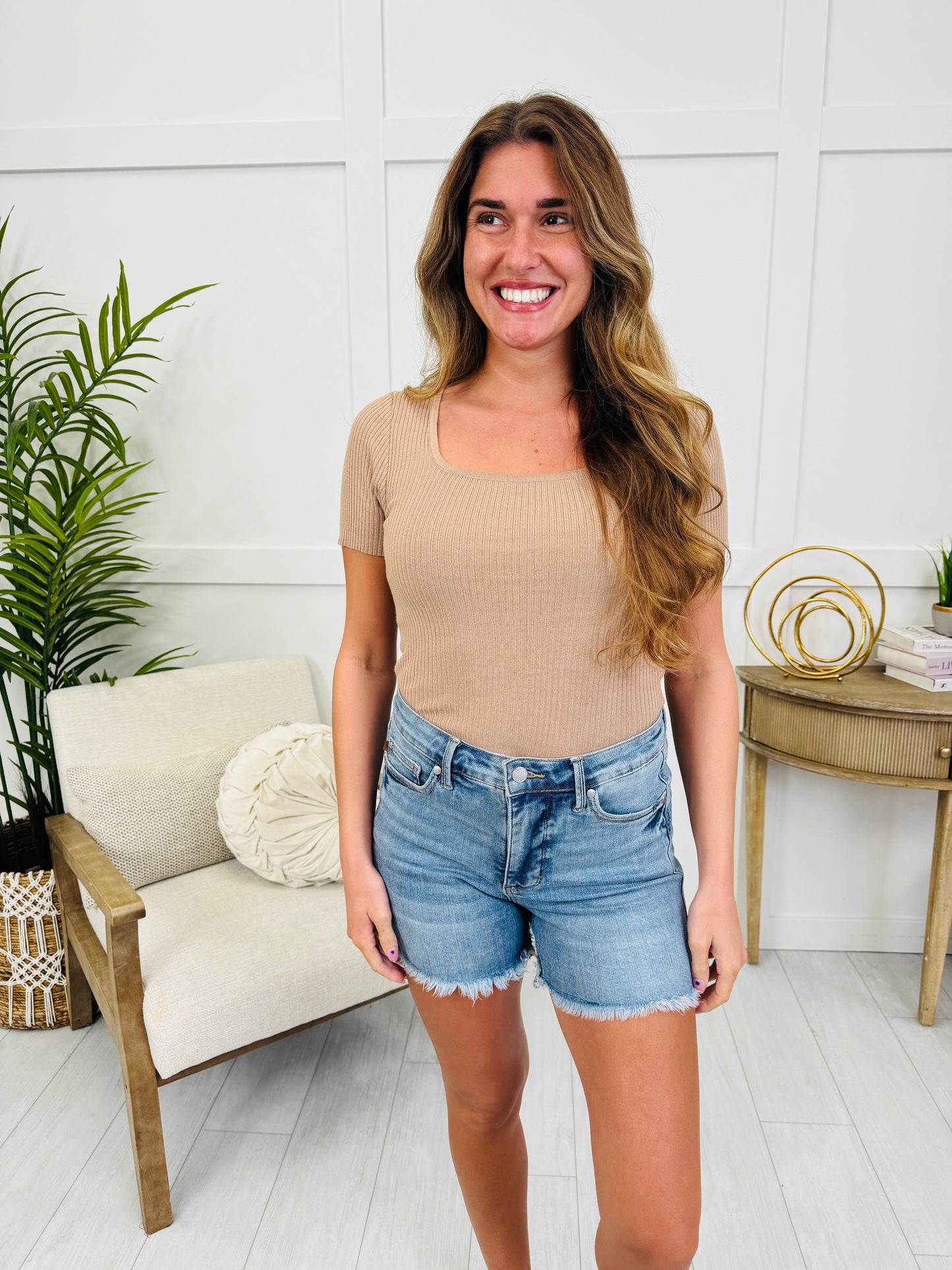 The Staple Story Top In Latte