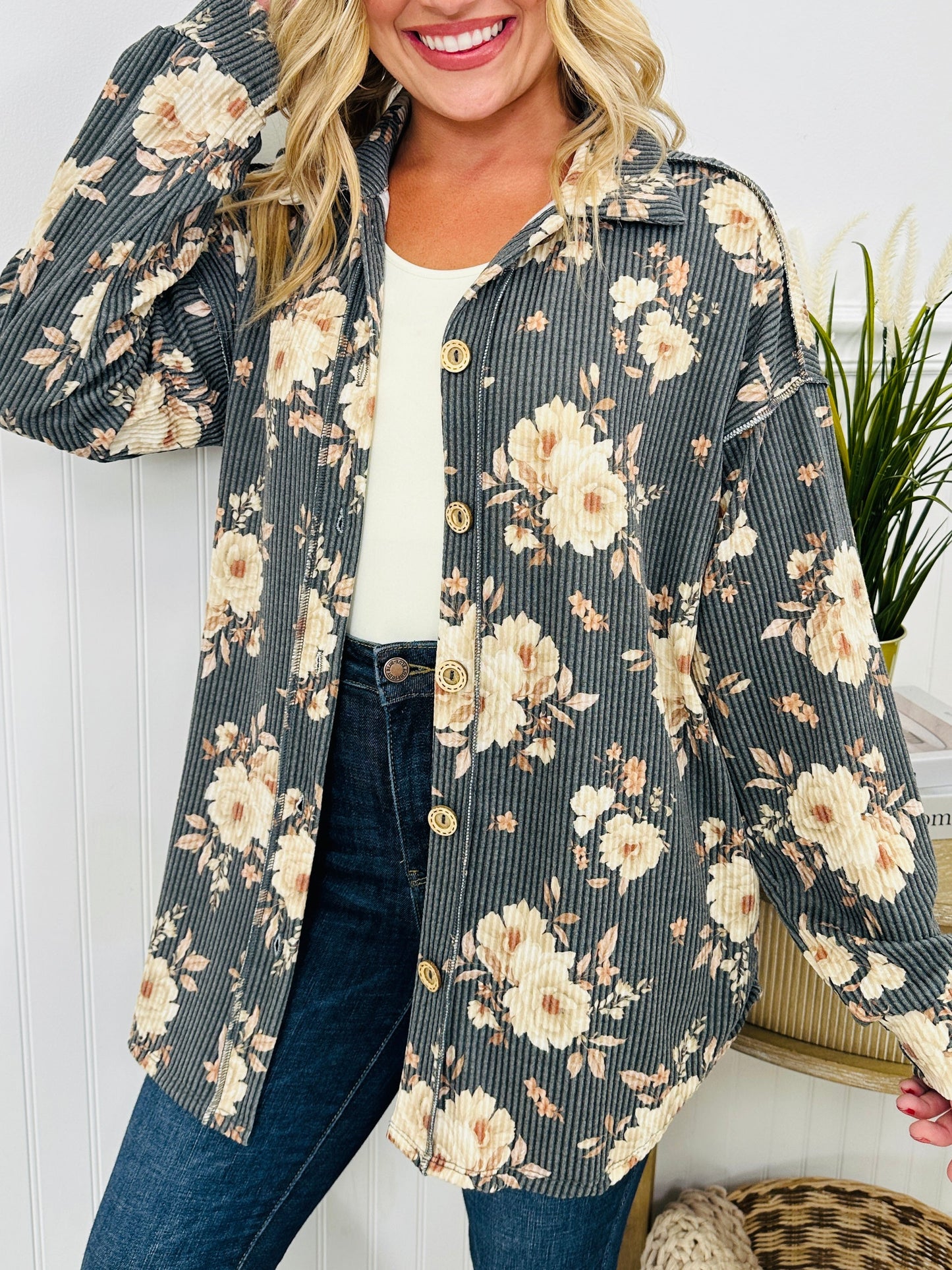 Blooms Of Fall Shacket