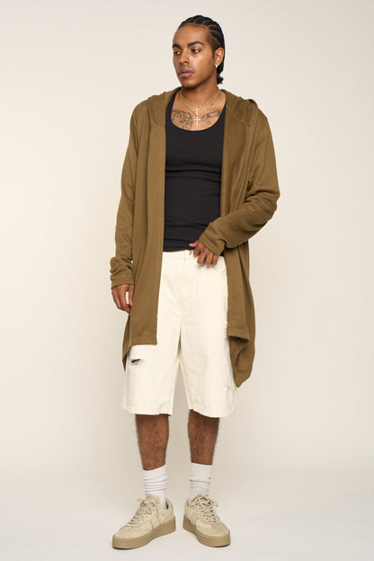 Long Length Drape Cape Cardigan Hoodie