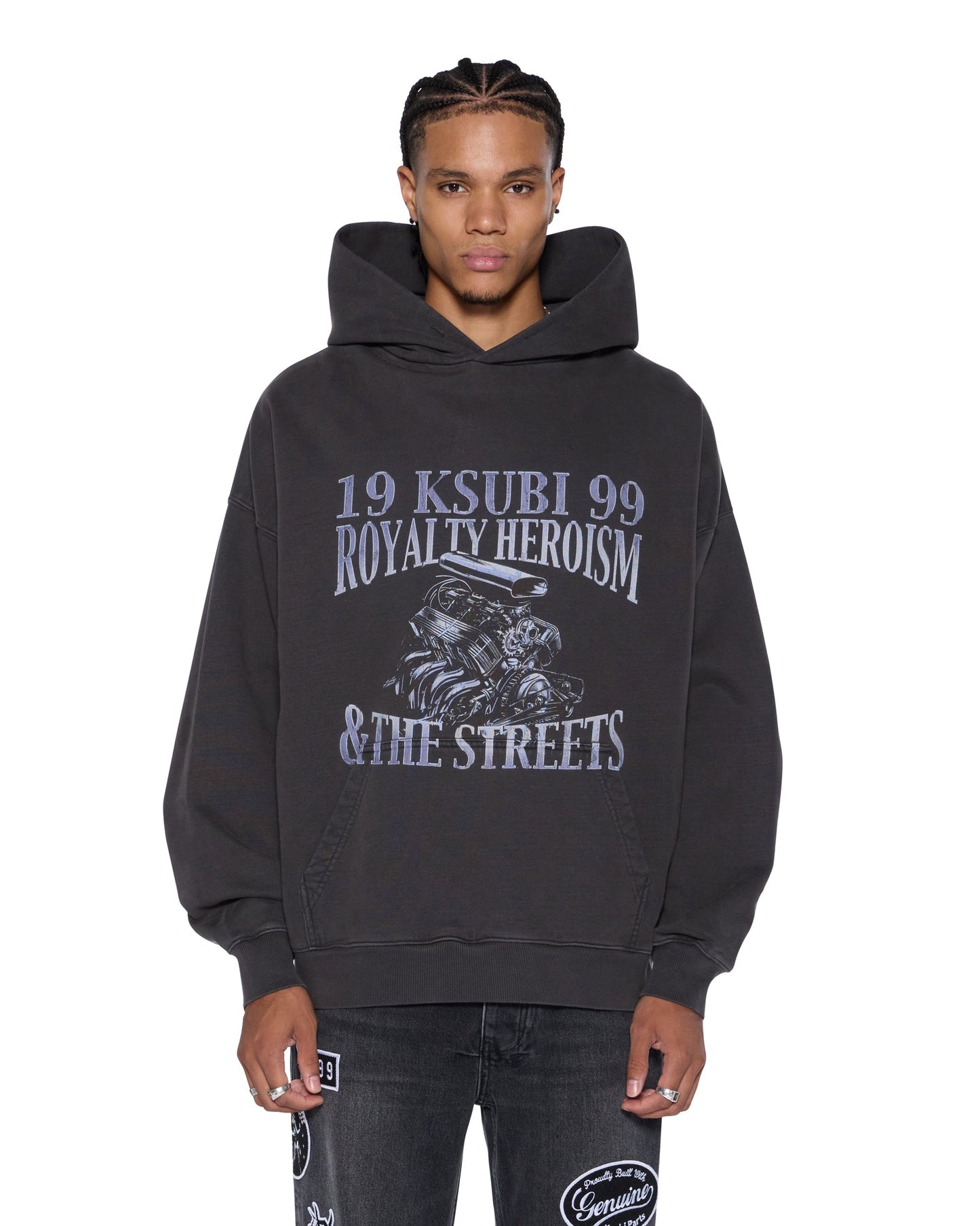 ENGINE EKCESS HOODIE FADED BLACK