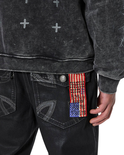 KSUBI X ALICE HOLLYWOOD GRAPHIC ZIP HOODIE BLACK
