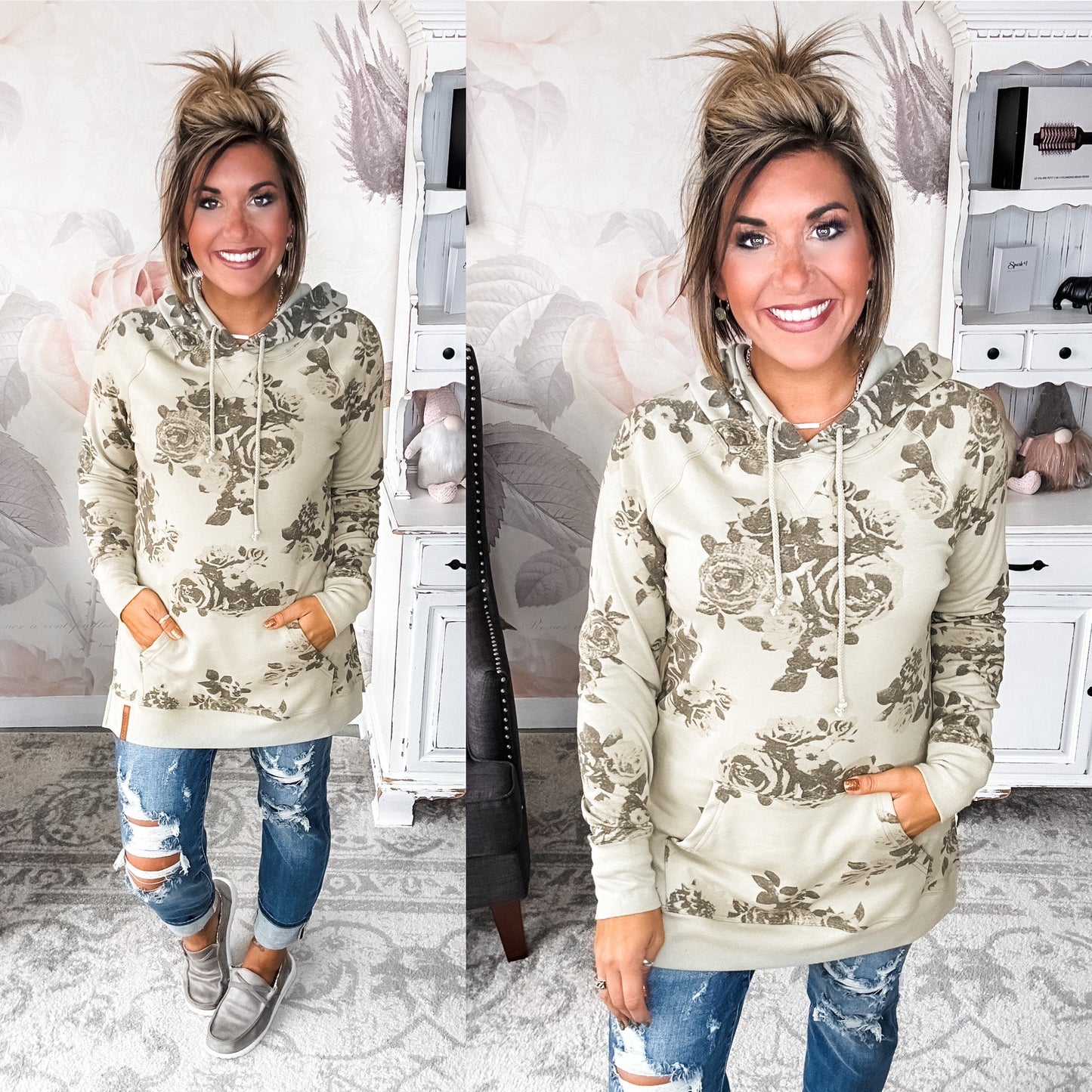 Ampersand Avenue SideSlit Hoodie - Sunday Brunch