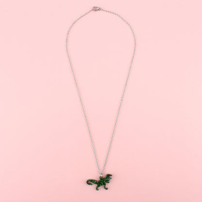 Classic Jurassic Glitter T-Rex Necklace