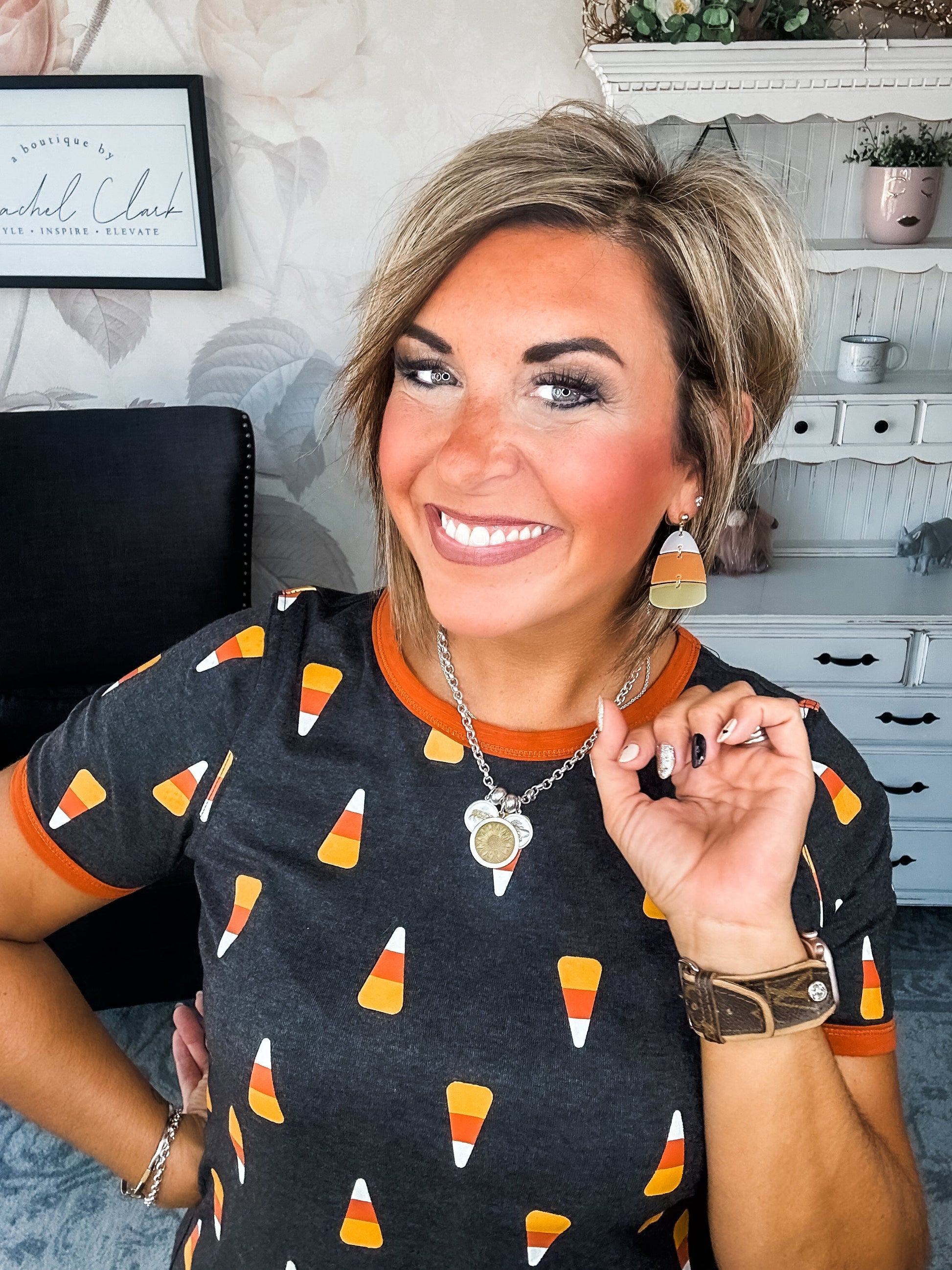 Ampersand Avenue Tee - Candy Corn Cutie