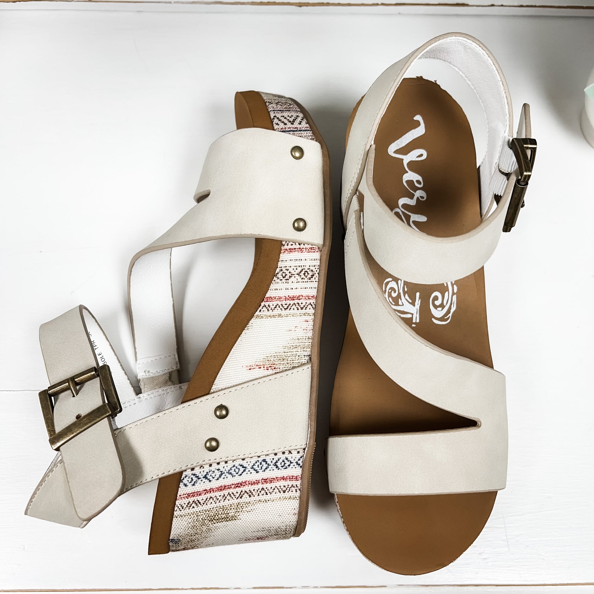 Giavanna Wedge Sandals - Cream